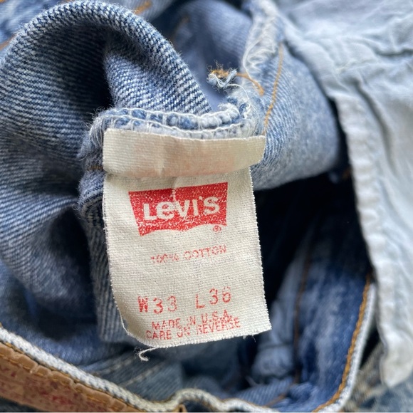 Vintage Levi’s 501-0109 Button Fly Jeans Acid Wash High Rise Straight Leg Sz 33 - Picture 7 of 10